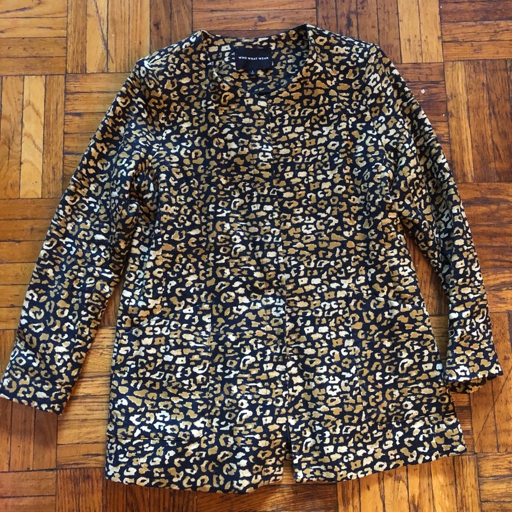 Who What Wear Leopard Coat - size Large